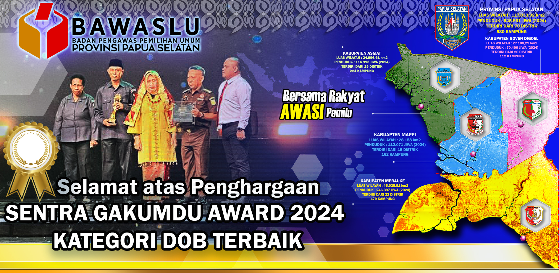 SENTRA GAKKUMDU PROVINSI PAPUA SELATAN RAIH PENGHARGAAN DOB TERBAIK 2024