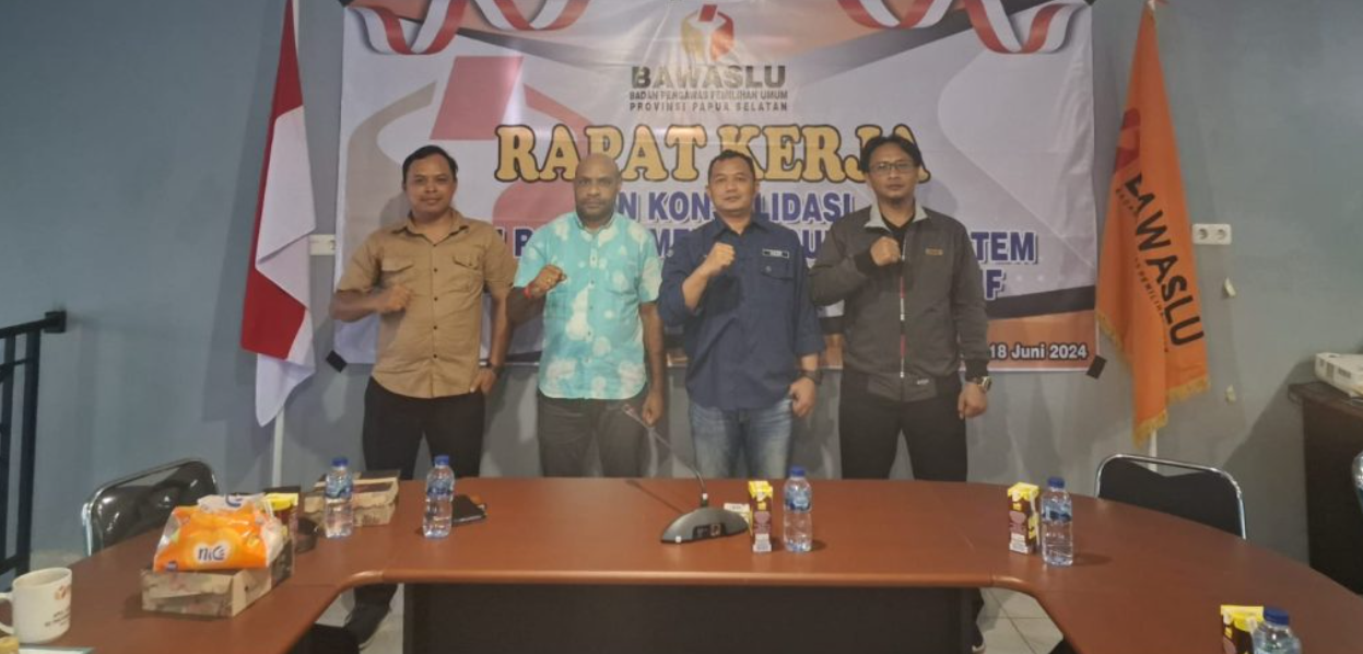 Tingkatkan Pengawasan Tahapan Pemilu 2024, Bawaslu Papua Selatan Gelar rapat Kerja dan Konsolidasi