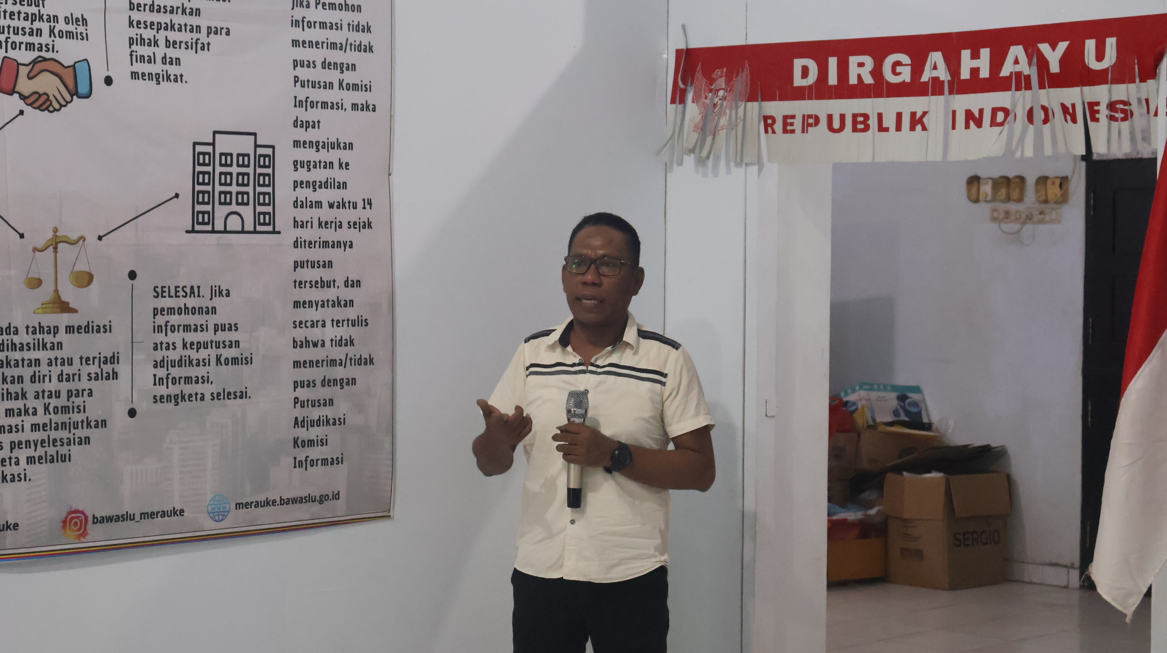 Koordinator Divisi Hukum dan Penyelesaian Sengketa Bawaslu Provinsi Papua Selatan, Yeuw M. Felix Tethool