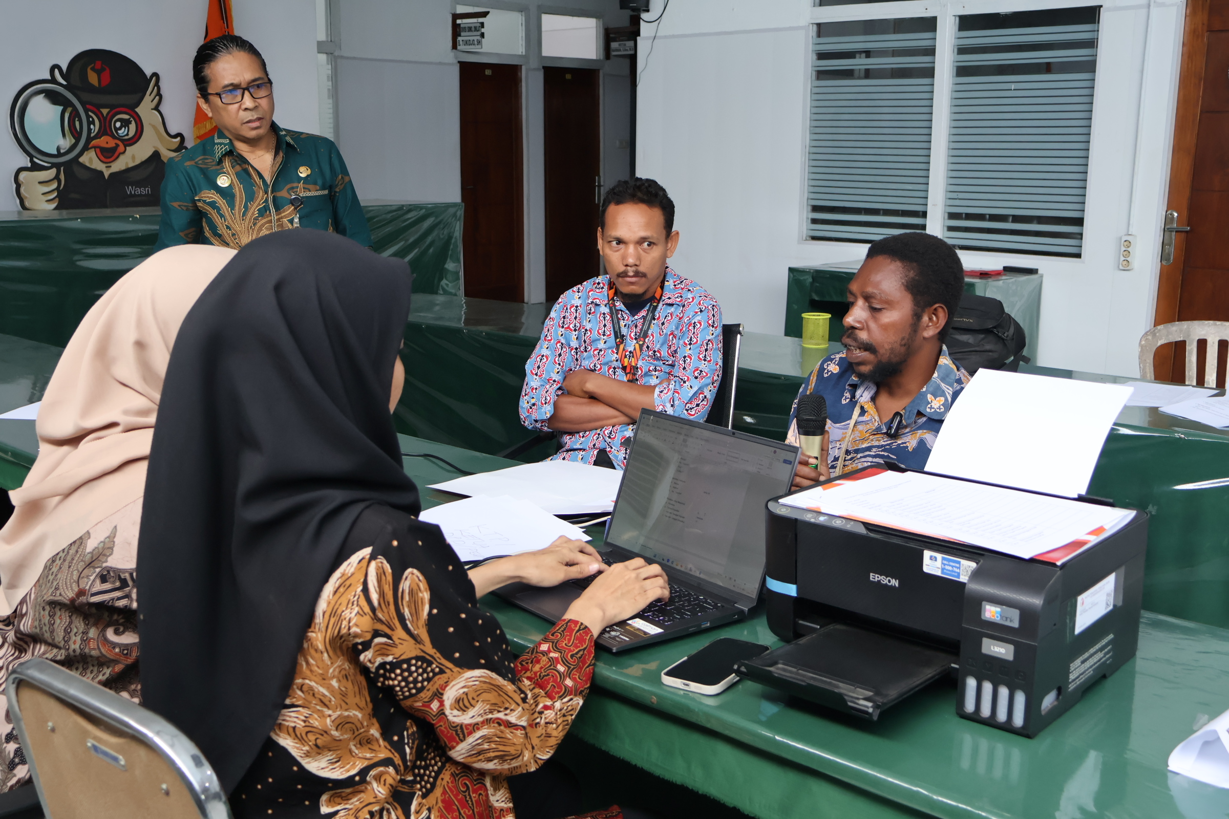 Simulasi Penerimaan Laporan Dugaan Pelanggaran Pemilu Bawaslu Papua Selatan