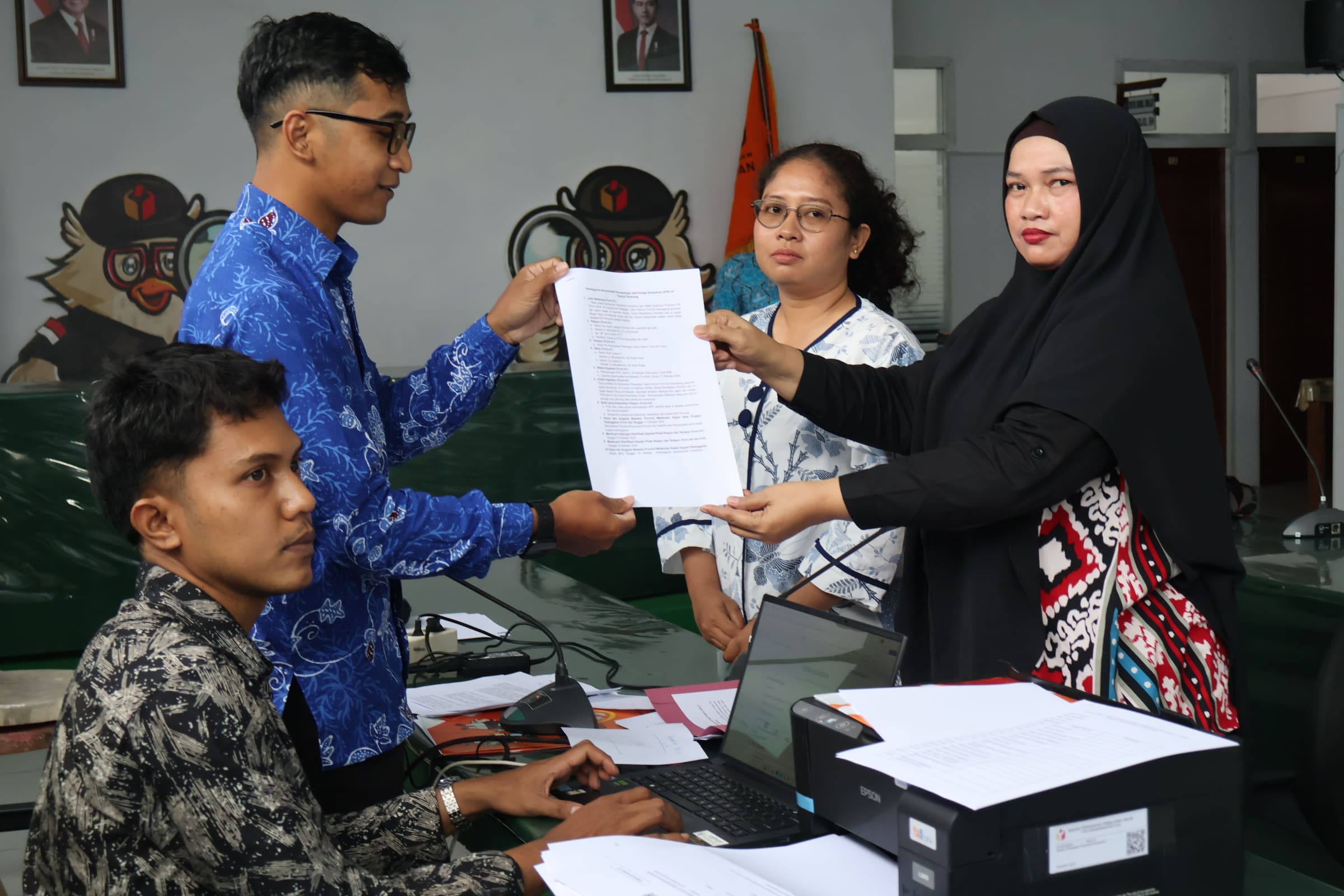 Simulasi Penerimaan Laporan Dugaan Pelanggaran Pemilu Bawaslu Papua Selatan