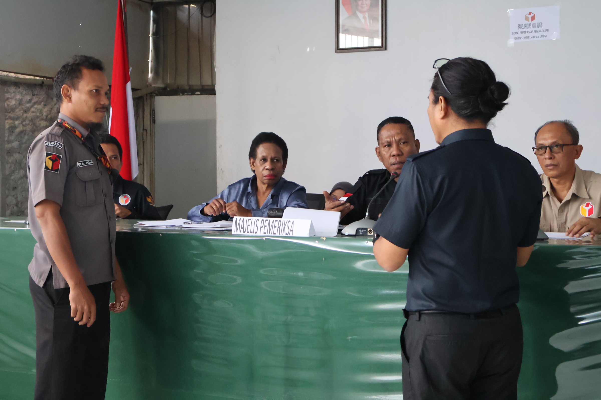 Simulasi Sidang Pemeriksaan Dugaan Pelanggaran Pemilu Bawaslu Papua Selatan