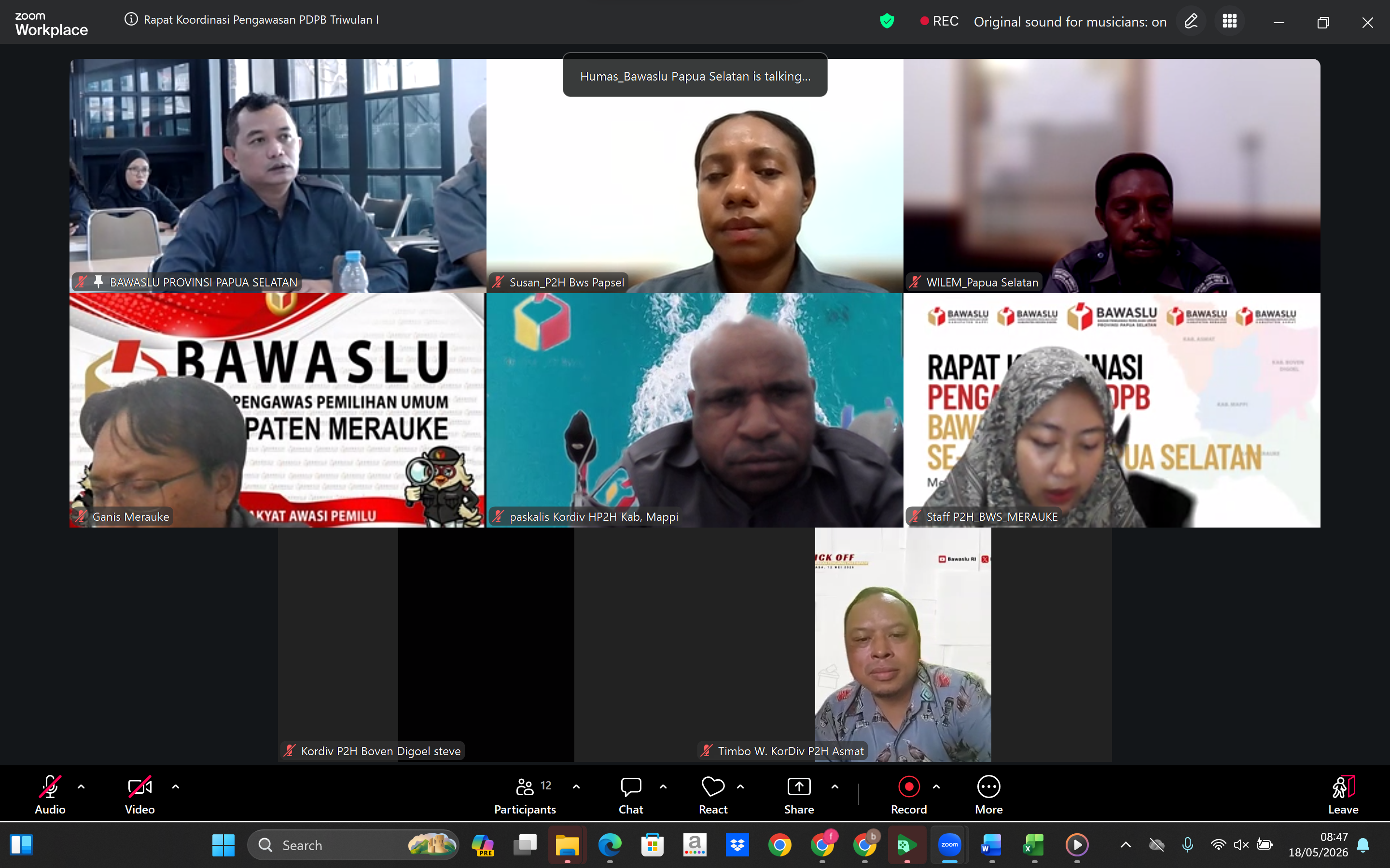 Bawaslu Papua Selatan Evaluasi Pengawasan PDPB Triwulan I Tahun 2026