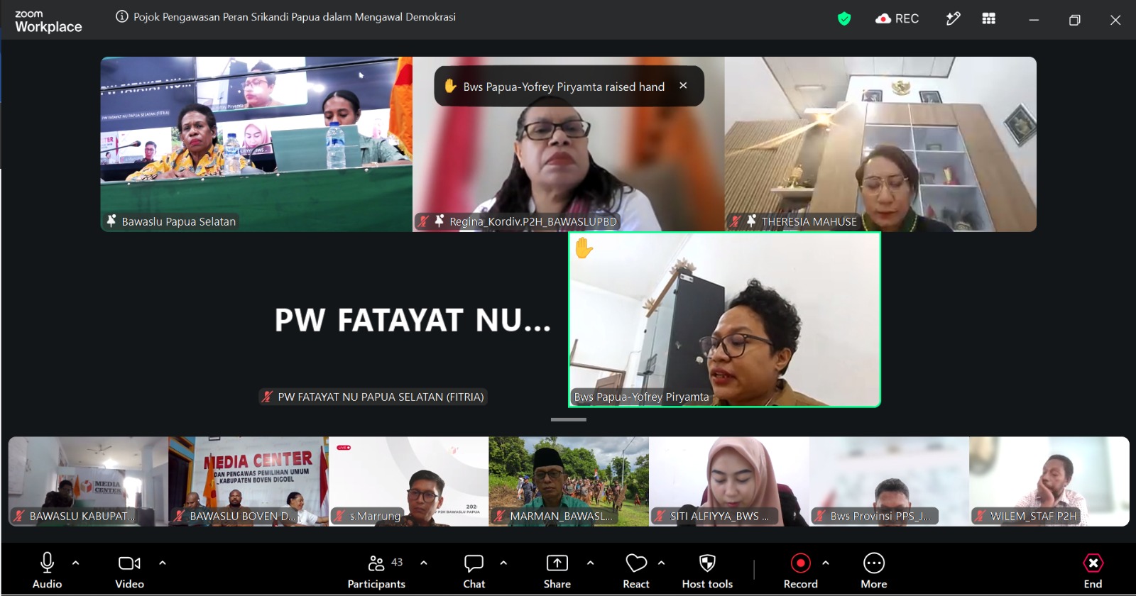 Dorong Keterwakilan Perempuan, Bawaslu Papua Selatan Gelar Pojok Pengawasan Vol 2 Bahas Peran Srikandi Papua