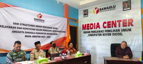 Totok Hariyono Monitoring Langsung Uji Kelayakan dan Kepatutan Calon PAW Bawaslu Boven Digoel