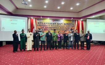 Pelantikan Panitia Pengawas Kecamatan/Distrik Se-Papua Selatan Dalam Menghadapi Pilkada 2024