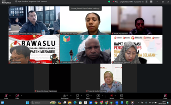 Bawaslu Papua Selatan Evaluasi Pengawasan PDPB Triwulan I Tahun 2026